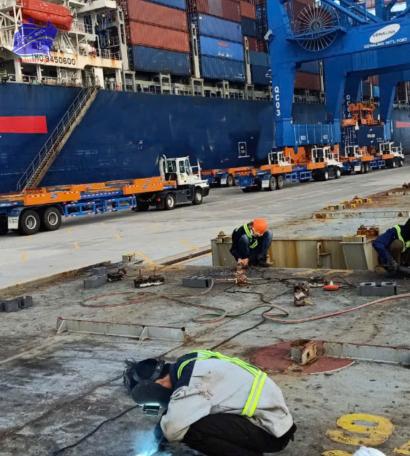 Hatch cover repairing services ( ISO sockets replacement on port whaft )