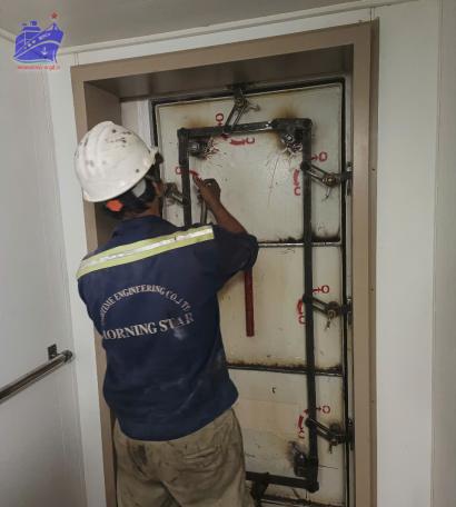 Fabricate and install new mechanism units for WT doors